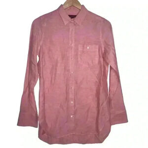 J. Crew Linen Blend Long Sleeves Shirt Dress Size Small